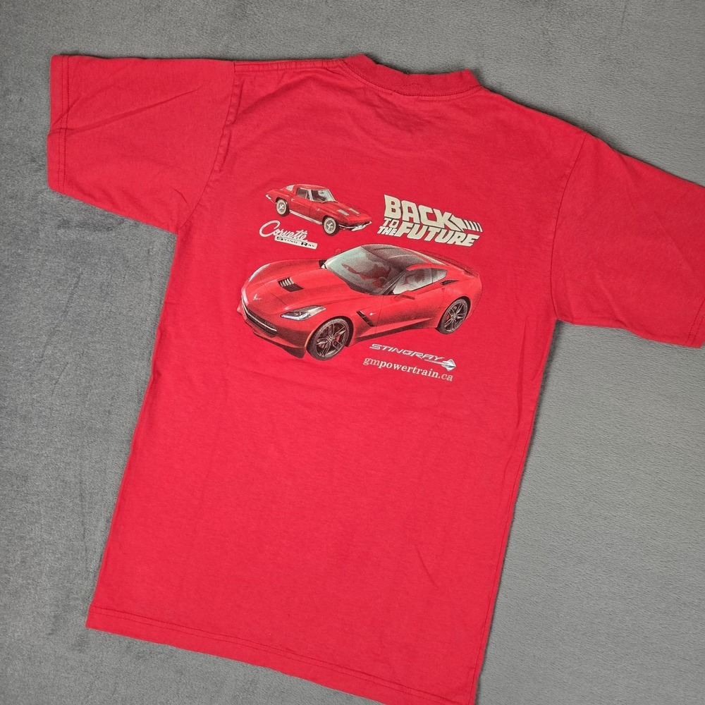 Vintage Corvettes Back To The Future T-Shirt Adults Small Red Car‎ Tee Y2k